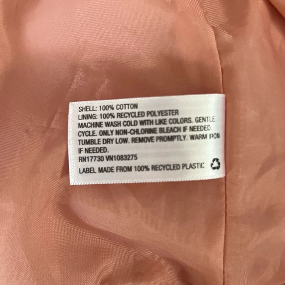 Universal Thread Women's Light Pink Utility Anorak 100% Cotton Barn Jacket Small - Picture 15 of 15